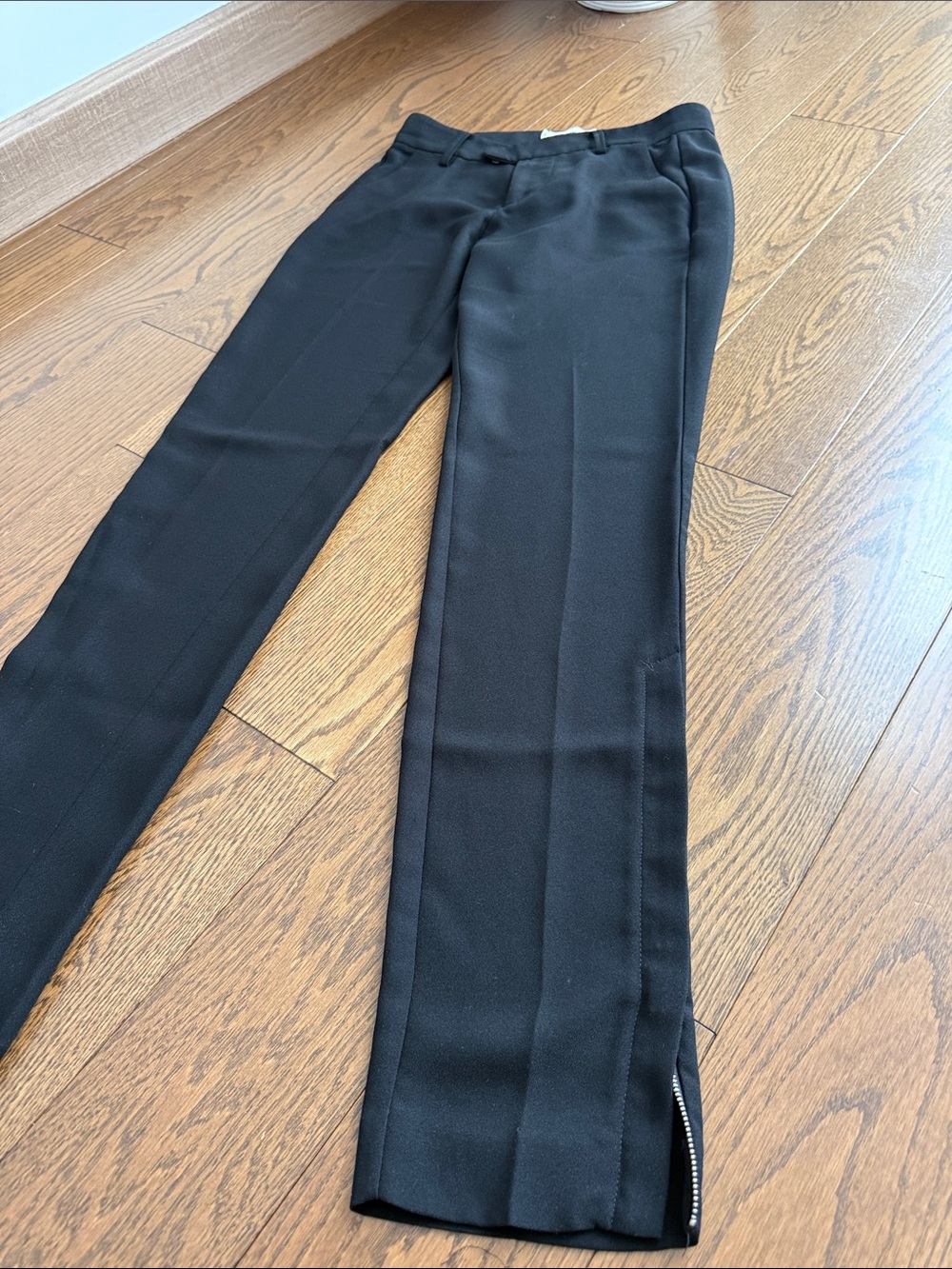 Zadig & Voltaire Black Slim Tailored Pants with Ankle Zip